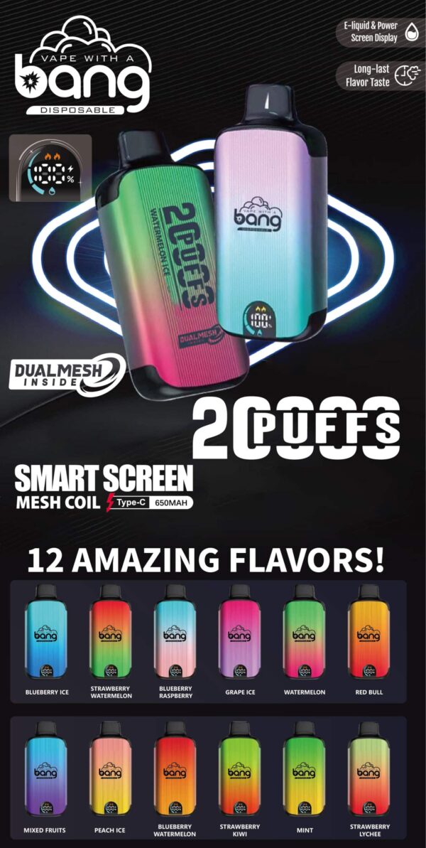 Bang 20000 Puffs Dual Mesh 雙網拋棄式電子煙