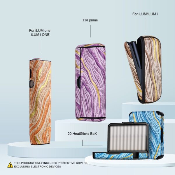 鎏金皮革 IQOS 保護套 套裝 PU+PC 加熱煙機煙盒防塵 台灣現貨 原廠防摔收納包 多色選
