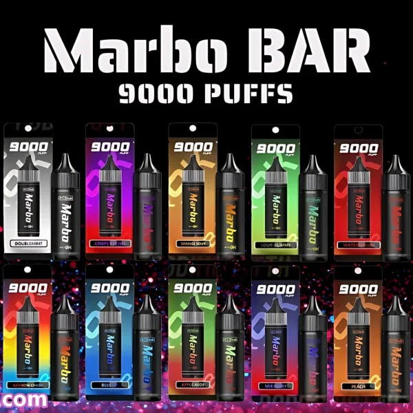 【Marbo Bar 9000 Puffs】 拋棄式電子煙：泰國爆款・超大容量來襲！